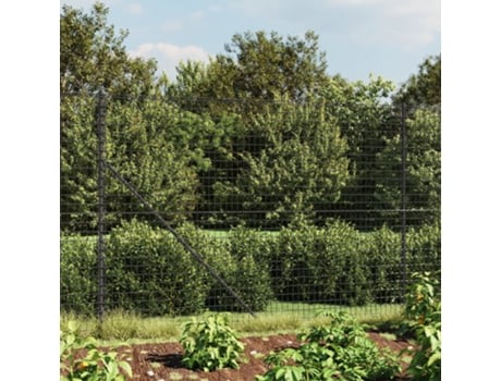 Cerca de Malha de Arame com Flange 1.8X25 M Antracite VIDAXL