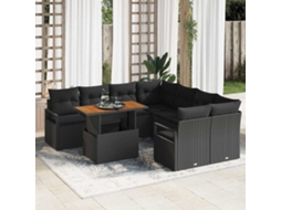 Vidaxl Conjunto De Sofá De Jardim 9 Unid. 8-número De Lugares