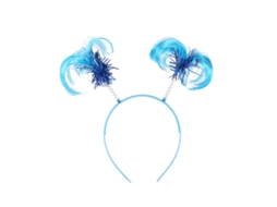 Laxiscreed Tiara Patriótica Para Festa Do Dia Da Independência Com Pompons Azul Claro