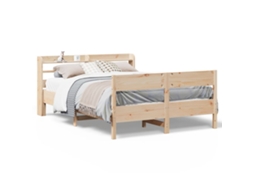 Bed Frame, Bed Frames Vidaxl Marrom Madeira De Pinho (160 X 200 Cm)