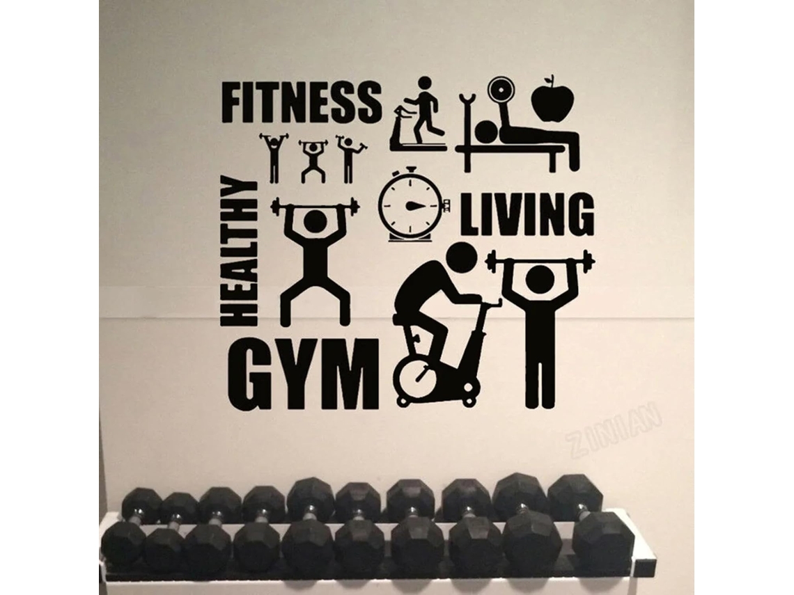 Adesivos Murais Em Vinil Sobre O Tema Da Saúde E Do Fitness Para As Salas De Esporte, Os Centros De Remessa Em Forma E A Decoração Esportiva.