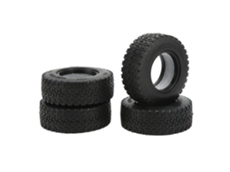 4 Peças De Pneus De Borracha Macia De 1,55 Polegadas Para Carros Rc Tamiya Cc01 Lc70 Lc80 1/18 Air Utb18 Capra