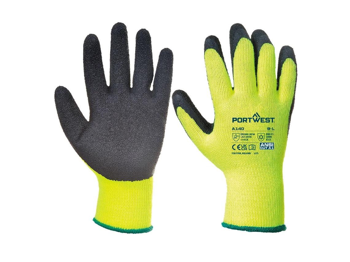 Luva Térmica Com Aderência - Proteção E Conforto No Trabalho Preto / M