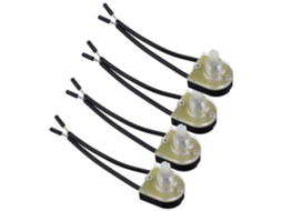 Conjunto De 4 Reguladores De Intensidade De Toque Pretos Para Lâmpadas Giratórias, Fácil Instalação.