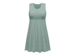 2026 vestido Largo Sem Mangas de Gola Redonda Informal de Tecido Suave e Transpirable para Mulher