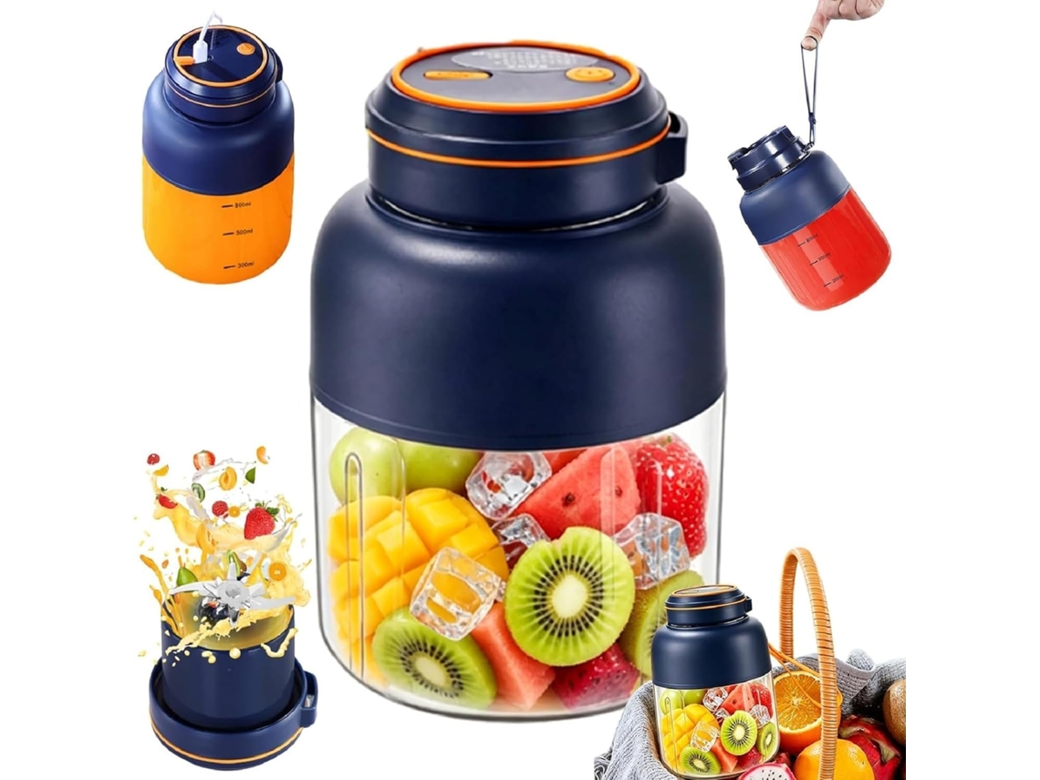 Liquidificador Portátil Com Copo, Grande Capacidade De 1300ml 45oz, Liquidificador Elétrico Para Smoothies, 38 Lâminas