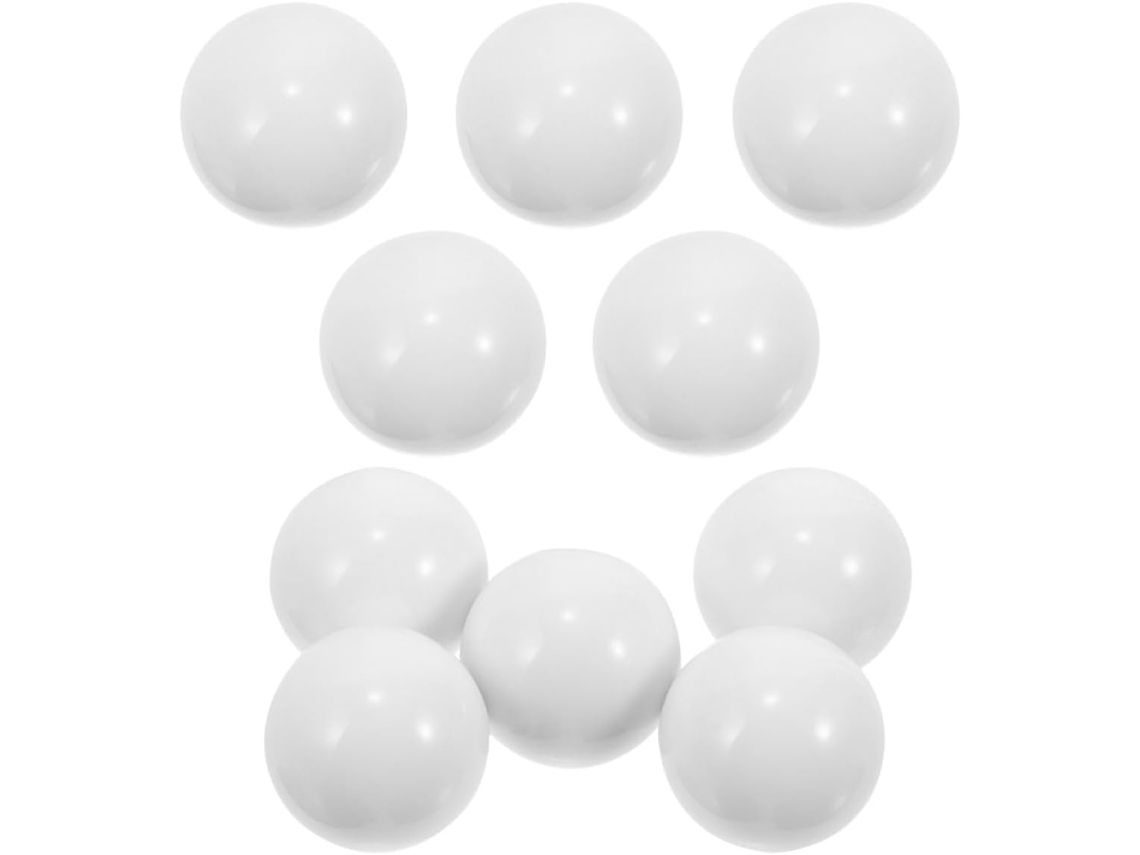 Conjunto De 10 Bolas De Acrílico Brancas Para Mesa De Roleta, Acessórios