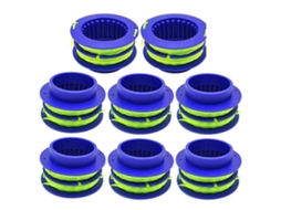 Conjunto De 8 Bobinas Tleg-01 Em Abs Para Aparador De Grama Kobalt Kst 1124b-03 Kls 124-03 24v Com Cabeçote De Corte Em Nylon.