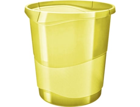 Papelera Plastico  Colour Ice 14 Litros Color Amarillo