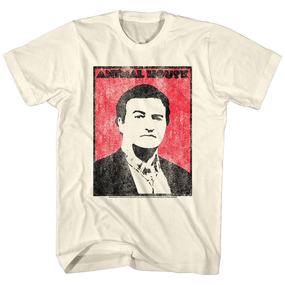 Unisex Adult T-shirt Rockinstone Animal House Movie Animal Anarchist Solid Natural Sizexxl