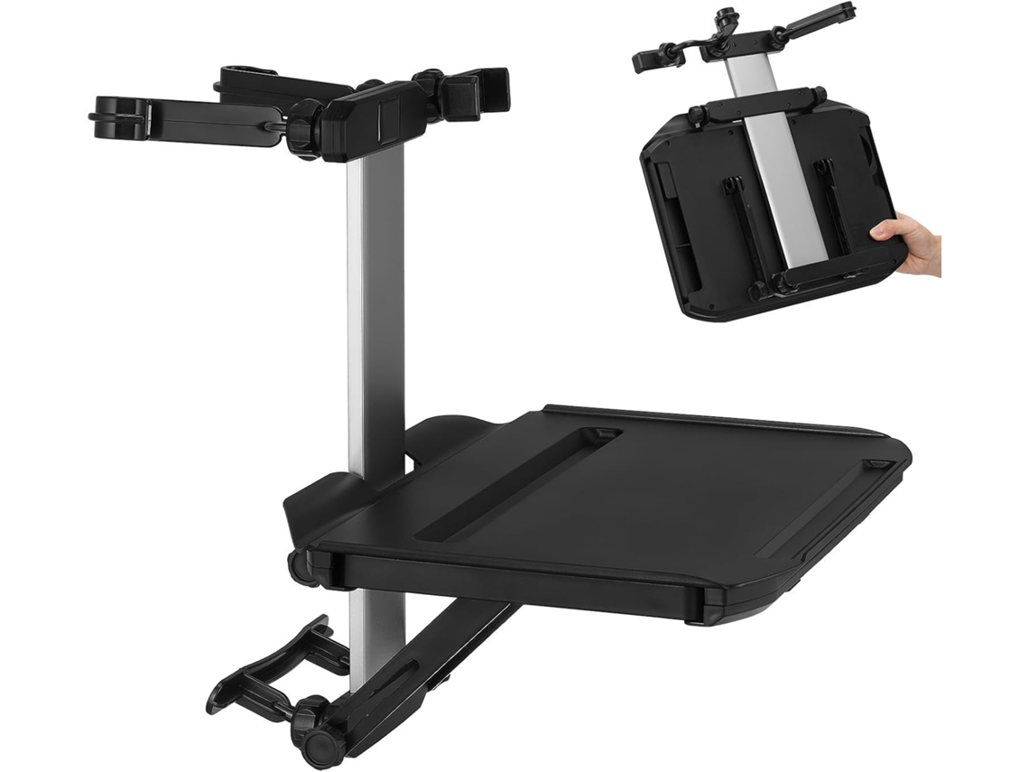Mesa dupla para laptop para carro em alumínio e ABS.