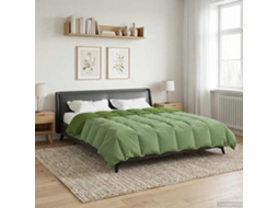 Vidaxl Edredom De Verão Simples Verde 200 X 240 Cm Microfibra