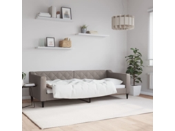 Cama De Solteiro | Camas Para Quarto | Sofá-cama 80x200 Cm Tecido Cinzento-acastanhado