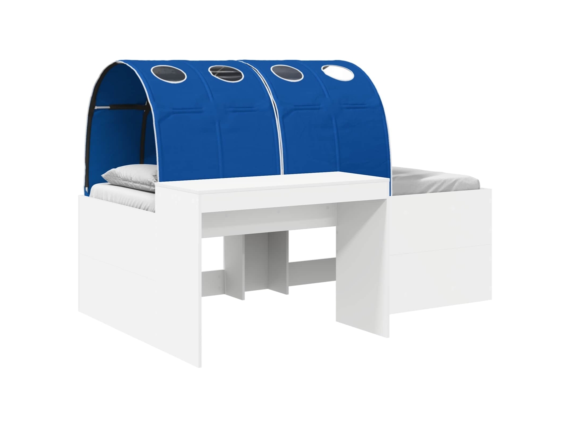 Cama com Túnel 4 Pcs MAISON EXCLUSIVE Branco e Azul Madeira