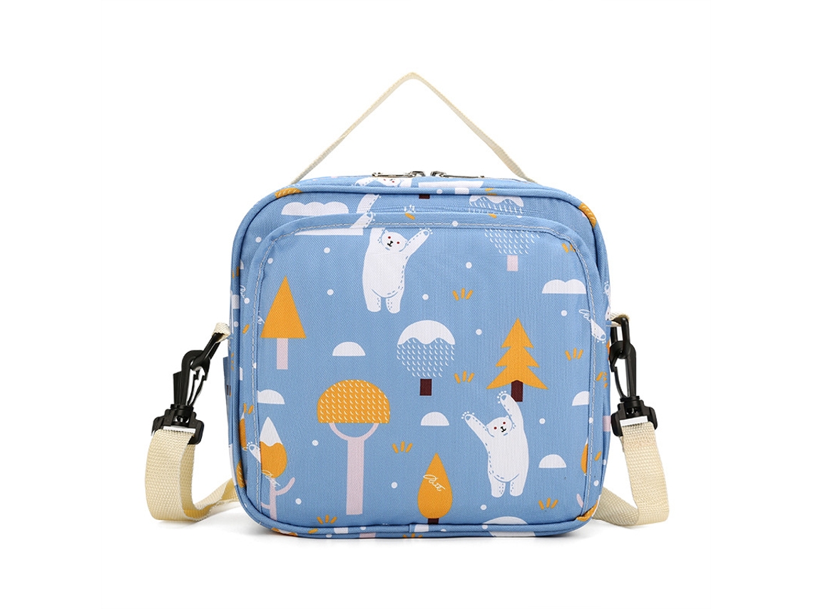 Saco Organizador Fraldas Multi Funções Lenços Biberões Urso Branco Panoona