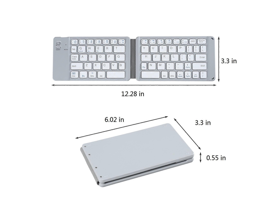 Teclado Bluetooth Dobrável E Portátil, Sem Fio, Para Android, Pc E Tablet. Nostalgia88