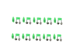 10 Peças Luz Alarme De Mordedura De Vara De Pesca Led Com Sinos Duplos Para Pesca Noturna Verde Claro