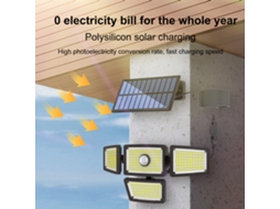 2026 luzes Solares Exteriores Impermeáveis com Sensor de Movimento para Jardim, Parede, Pátio e Varanda de Villa