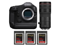 Eos R1 + Rf 70 200mm F/2.8 L Is Usm Z Preto + 3 Sandisk 512gb Extreme Pro Cfexpress Type B + Ebook “20 Dicas para Fotos Que Impressionam” CANON