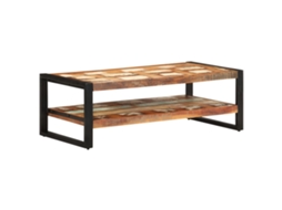 Vidaxl Mesa De Centro 120x60x40 Cm Madeira Recuperada Maciça