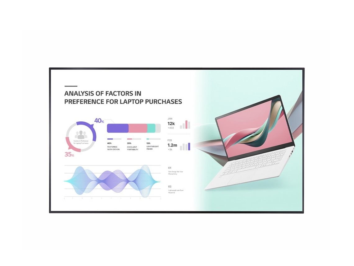 86uh5j H Visor de sinalização digital Painel plano 2,18 M Ips Wi Fi 500 Cd/m² 4k Ultra Hd Preto Webos 24/7 Lg (86)