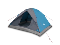 Camping Tent, Camping Tents Vidaxl Azul Poliéster (3 Pessoas)