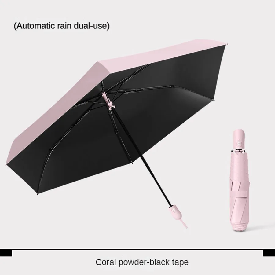 (rosa, 6k) Guarda-chuva Automático Ultraleve E Portátil Para Mulheres, Adequado Para Todas As Condições Climáticas E Com Proteção Solar.