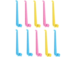 Conjunto Mikikit de 10 peças com estampa de girafa, kit de plástico, para estudantes, modelos básicos e variados.