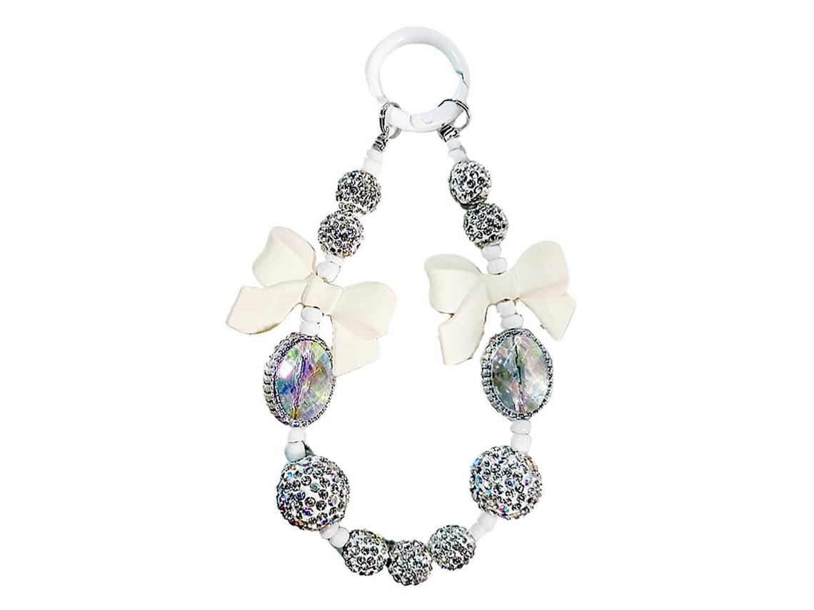 Corrente De Celular Da Moda Com Pingente De Diamante, Cordão Para Celular Feminino, Anti-perda, Joia À Prova De Quedas, Branca