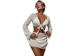 Conjunto de biquíni feminino manga comprida SFUSHOS