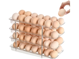 Porte-œufs Pour Réfrigérateur, Range-oeufs Réfrigérateur Avec Distributeur, Support Démontable Clair À 4 Niveaux Pour