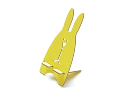 Suporte de Telefone de Madeira Diy LAXISCREED Coelho Amarelo
