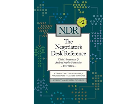 Livro The Negotiators Desk Reference de Christopher Honeyman Andrea Kupfer Schneider (Inglês)