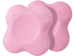 Joelheiras Yoga Conjunto 2 Acessórios Cotoveleiras Mulheres Homens Rosa