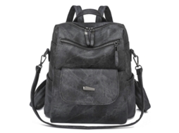 Mochila Feminina Exclusiva Em Couro Pu, Bolsa De Ombro Que Combina Estilo E Funcionalidade, Adequada Para Diversas Ocasiões. Cor Preta.