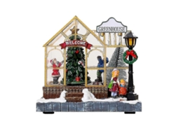 Vila De Natal De Resina Com Luzes De Led, Casa De Neve E Design Musical Jl Hengjian