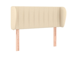 Cabeceira de Cama C/ Abas Tecido 93x23x78/88 Cm Creme MAISON EXCLUSIVE