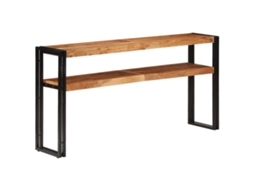Vidaxl Mesa Consola 150x30x75 Cm Madeira De Acácia Maciça