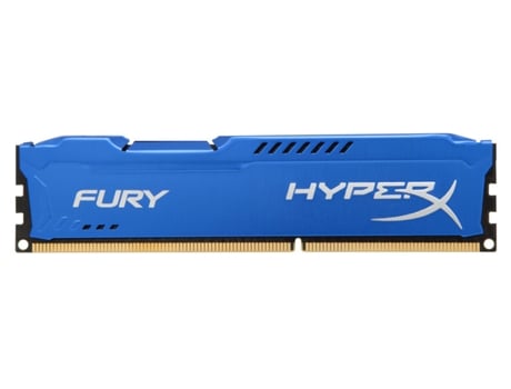 Memória RAM DDR3 HYPERX Fury (1 x 8 GB - 1600 MHz - CL 10 - Azul) — 4 GB | 1600 MHz