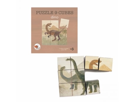 Cube Puzzle Dino EGMONT TOYS (Idade minima recomendada: 3 anos)