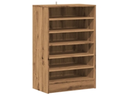 Shoe Cabinet, Shoe Cabinets Vidaxl Marrom Madeira Processada (60 X 35 X 92 Cm)