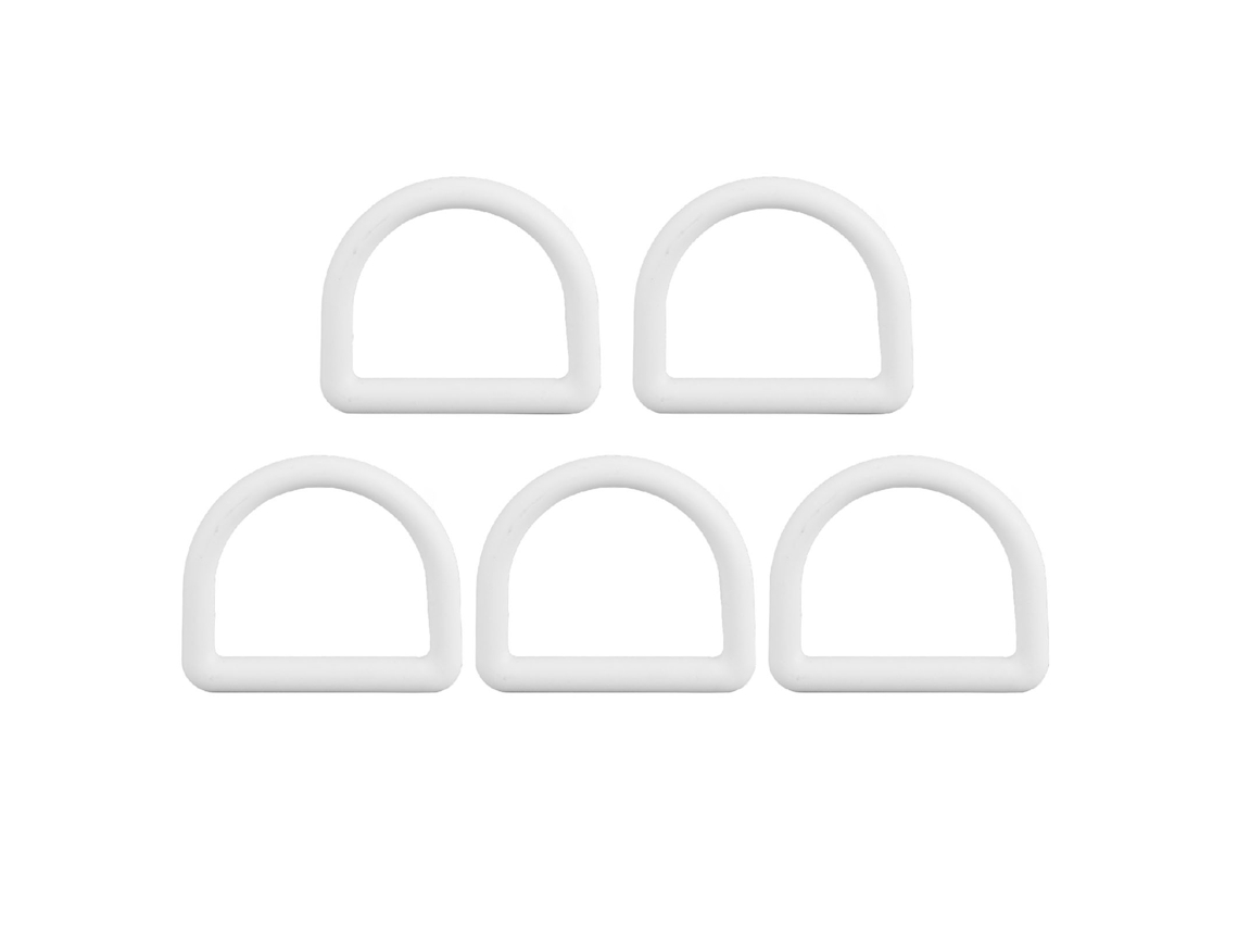 5 Peças de Fixação D Ring Correia de Abrojo Plástico Resistente para Surf, Escalada, Mergulho Cinza | S/MARCA