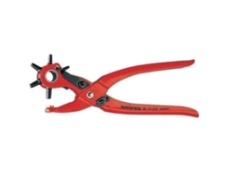 Alicate Cortador De Biscoitos Revólver Knipex 6 Bicos Intercambiáveis Vermelho 220 Mm