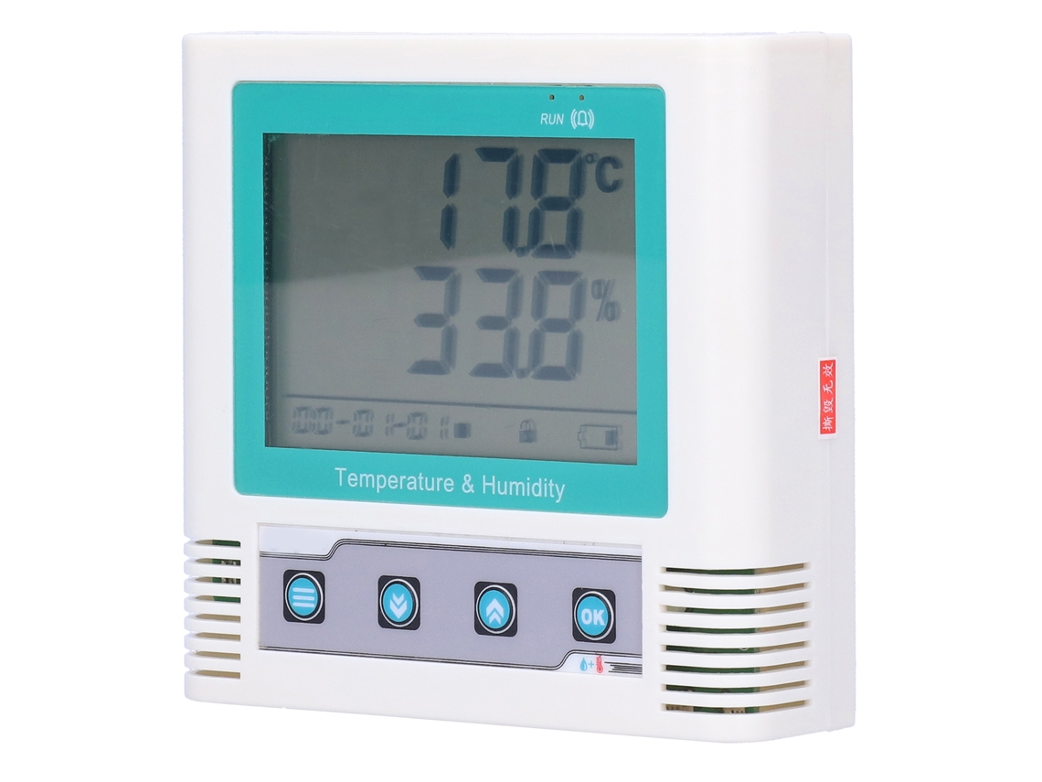 Registrador digital de temperatura e umidade com sensor de alta precisão, USB, LCD e 260.000 conjuntos de dados