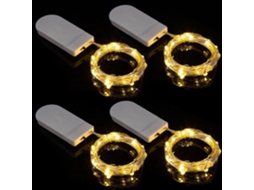 Guirlanda De Led, 1 M, Alimentada Por 10 Pilhas, Com Fio.