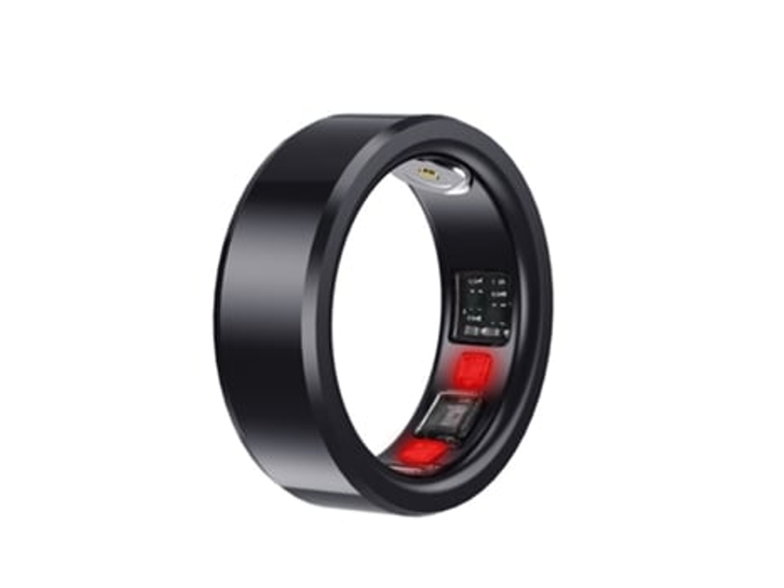 Smart Ring AUJEZON C3 com Rastreamento de Fitness e Caixa de Carregamento 17# Preto