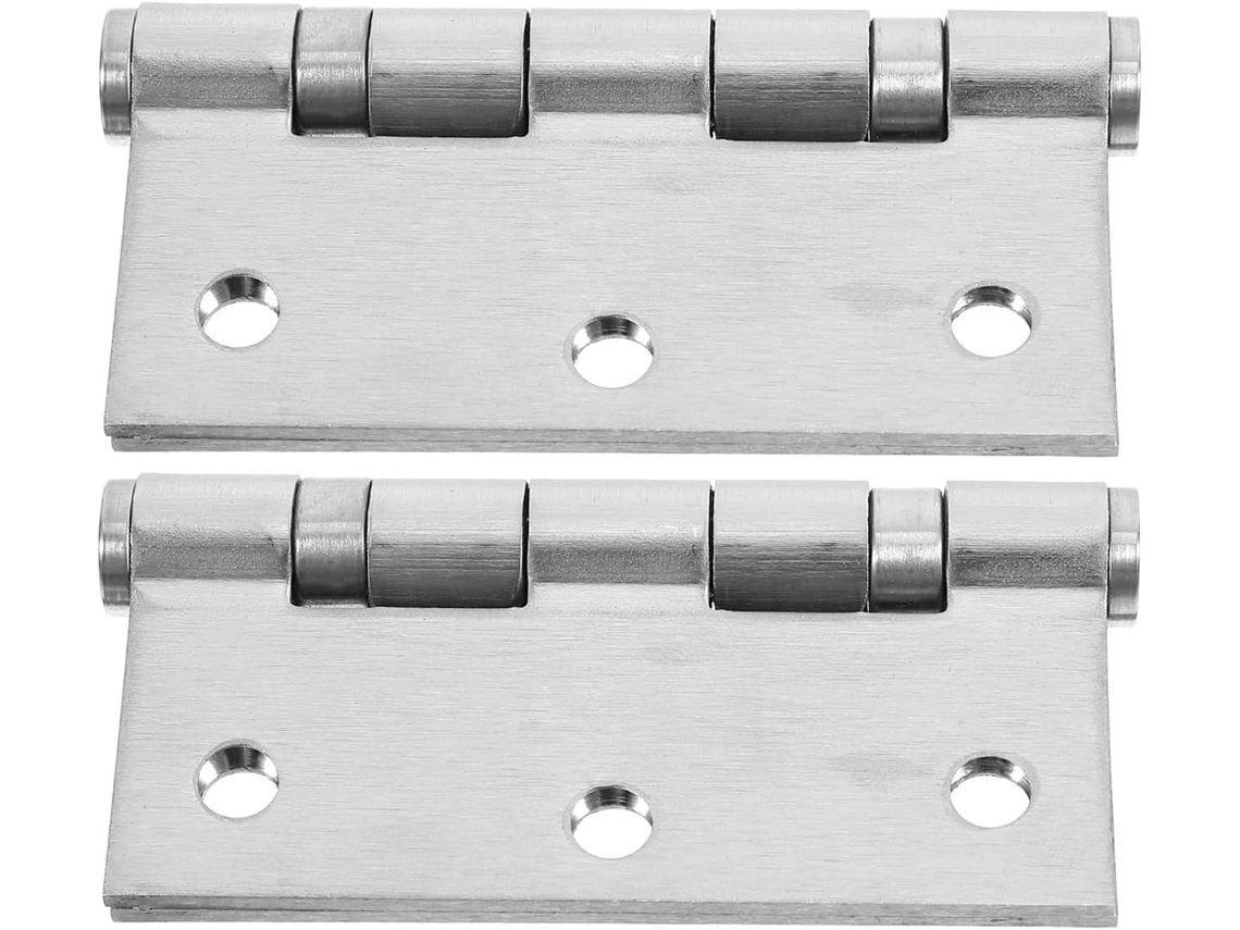 Dobradiças Giratórias Ocultas Para Portas, 2 Peças, Prateadas, Em Aço Inoxidável, Para Portas De Armários Dobradiça