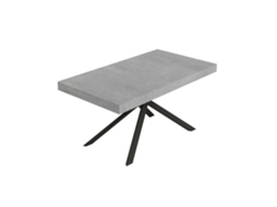 Mesa Extensível Niket 160/244x80 Cm Concreto Pernas Antracite Itamoby