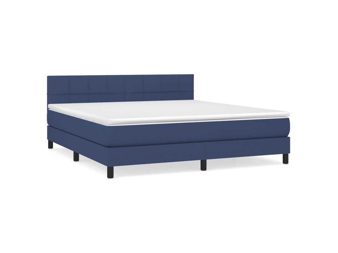 Box Spring Bed, Box Spring Beds Vidaxl Azul Tecido (160 X 200 Cm)