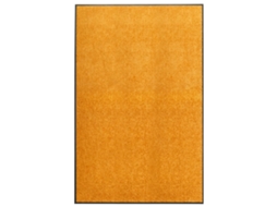 Vidaxl Tapete De Porta Lavável 120x180 Cm Laranja